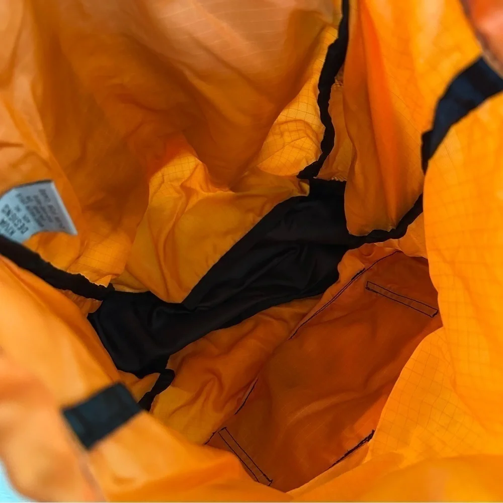 Kiva Orange Black Packable Travel Hiking Camping Backpack